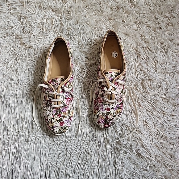 hotter Shoes - Hotter Comfort Concept Mabel Floral Flower Tennis Shoes Sneakers - 10